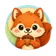 Cute flat cartoon otter face avatar icon with friendly expression for reviews section